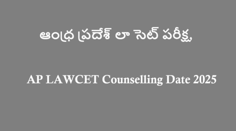 AP LAWCET Counselling Date 2025